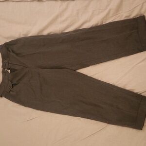 Gray High-Waisted Trousers